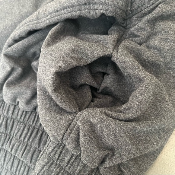 $365 Norma Kamali Hooded Zip Bomber Jacket Dark Heather Gray Pockets XXS OR XS - Picture 14 of 16